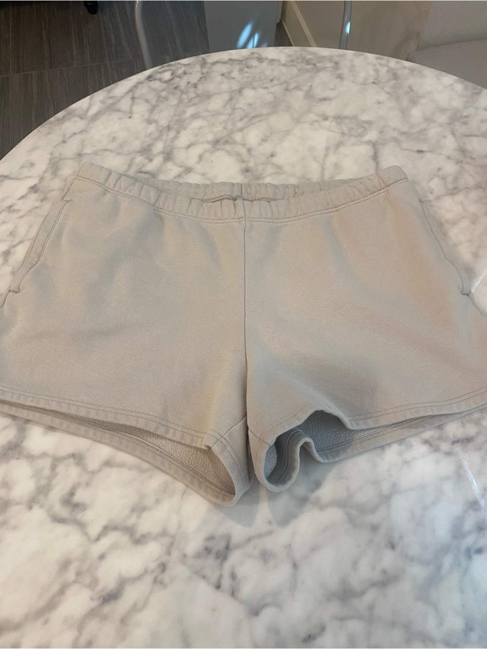 SKIMS Cotton Fleece Shorts Stone Tan
